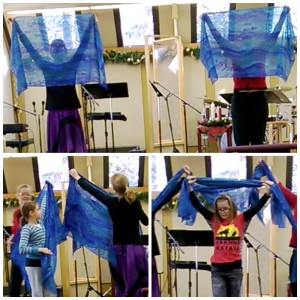 Advent rehearsal dance scarves