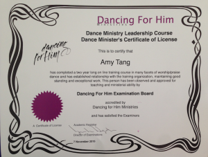 dance ministry license