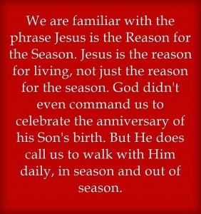 jesus is the reason for the season