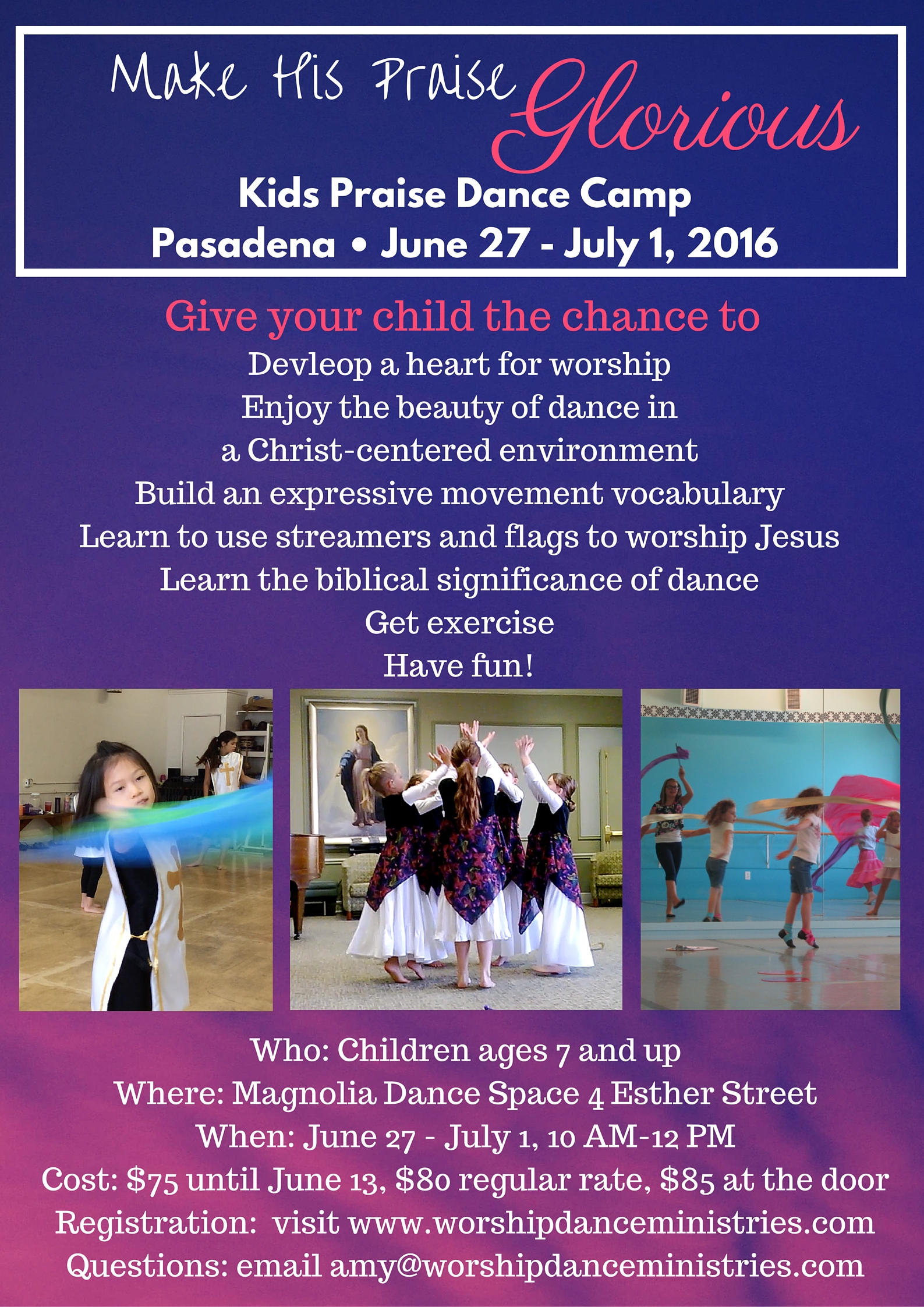 kids praise dance camp pasadena
